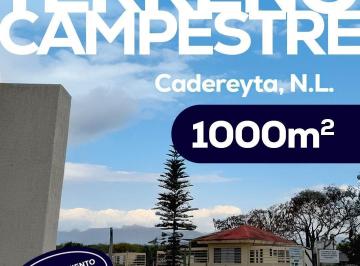 Terreno / Lote · 1000m² · Terreno Campestre con Servicios a Pie de Calle en Hacienda del Cielo