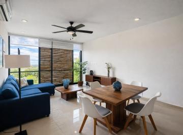 Departamento · 80m² · 2 Recámaras · 1 Estacionamiento · Departamento Amueblado en Renta en Tercer Piso en Complejo con Amenidades