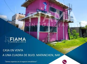 Casa de 3 habitaciones, San Blas · Casa en Venta a Una Cuadra de Blvd. Matanchen, Nay.