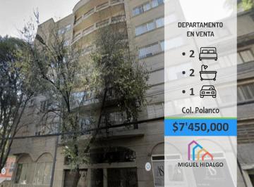 Departamento · 100m² · 2 Recámaras · 1 Estacionamiento · Departamento en Venta en Polanco