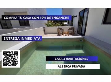 Casa · 122m² · 3 Recámaras · 1 Estacionamiento · Casa en Venta Playa del Carmen 3 Recámaras con Alberca Apartado 20 Mil 10% de Enganche