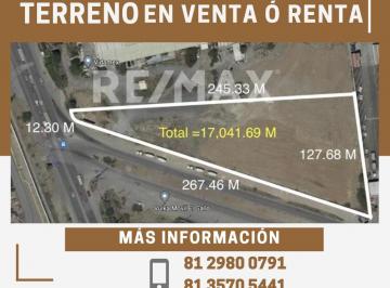 ​ TERRENO EN VENTA - GARCÍA ZONA INDUSTRIAL
​Excelente terreno de 17,041 m² ubic · Remate de Terreno