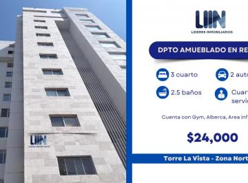 Departamento de 3 habitaciones, León · Departamento Amueblado en Renta Torre La Vista