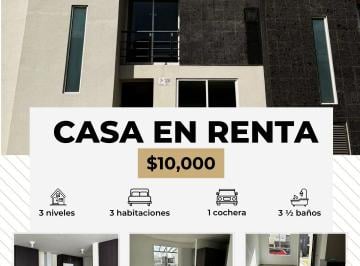Casa de 3 habitaciones, Pachuca · Casa en Renta Fraccionamiento Paseos de La Plata Pachuca de Soto