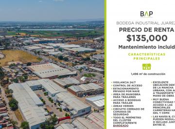 Nave industrial , León · Nave Industrial de 1496 m² en Renta en La Luz