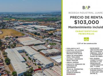 Nave industrial , León · Nave Industrial de 1137 m² en Renta en La Luz