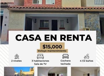 Casa de 3 habitaciones, Pachuca · Casa en Renta Fraccionamiento Real Madeira Pachuca de Soto Hidalgo