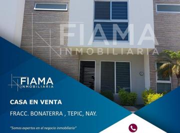 cabc06e27ccdf5e223e11865c262cfe59dcbaaac193a2094a61debc6f46e4c9b · Casa en Venta en Fracc. Bonaterra (Coto Bonatura), Tepic, Nay. (F)