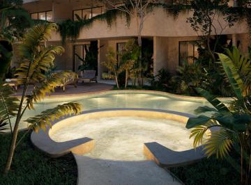 Departamento · 45m² · 1 Recámara · 1 Estacionamiento · Departamento en Venta en Tulum de 1 Habitacion a 10 Min de La Playa | con Alberca