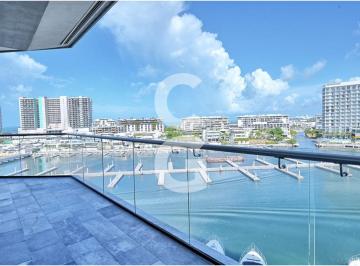 Departamento · 103ha · 1 Recámara · 1 Estacionamiento · Departamento en Renta en Cancún en Shark Tower Puerto Cancún Frente Al Canal