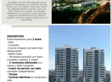 Departamento de 3 habitaciones, Puebla · Venta o Renta de Departamento Torre Artz Puebla