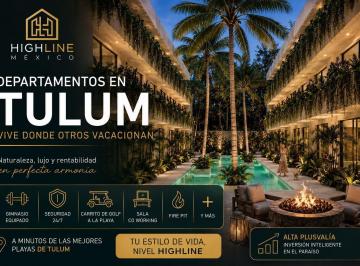 Departamento · 60m² · 2 Recámaras · 1 Estacionamiento · Departamento en Tulum en Venta