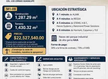Nave industrial , Guadalupe · 2 Ultimas Bodegas Industriales Los Lermas Guadalupe, Preventa