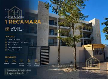 Departamento · 40m² · 1 Recámara · 1 Estacionamiento · Departamento de 1 Recamara en Tulum Centro a 12 Min de La Playa | Entrega Inmediata| Acepta Credito