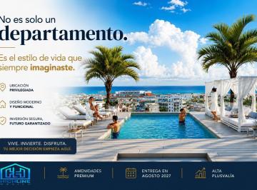 Departamento · 40m² · 1 Recámara · 1 Estacionamiento · Departamento en Venta de 1 Recamara en Playa del Carmen, Alberca, Rooft