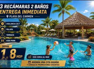 Casa · 91m² · 2 Recámaras · 2 Estacionamientos · Casa en Playa del Carmen