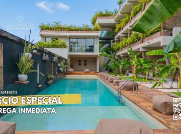 Departamento · 91m² · 1 Recámara · 1 Estacionamiento · Departamento en Tulum con Amplia Terraza | Precio Especial | Alberca Privada | Acepta Creditos