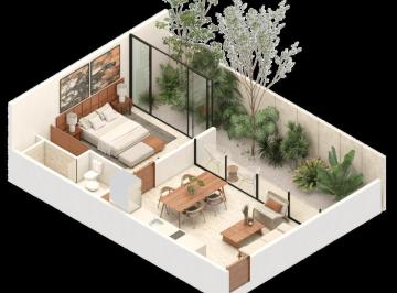Departamento · 63m² · 1 Recámara · 1 Estacionamiento · Venta Departamento de 1 Recámara con Jardín y Amenidades en Temozon Norte