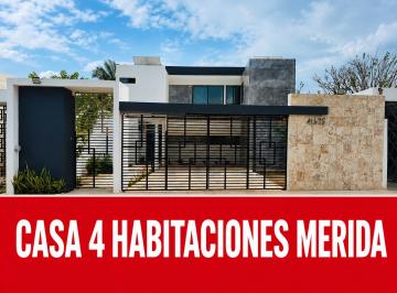 Casa de 4 habitaciones, Mérida · ¿Más Espacio? Casa 4 Habitaciones, Una en Planta Baja, Piscina y Cochera Techada - Entrega Inmediata