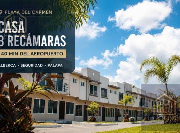 Casa · 87m² · 2 Recámaras · 1 Estacionamiento · Casa de 3 Recamaras en Playa del Carmen Dentro de Mayakoba | Senderos | Naturaleza | Alberca