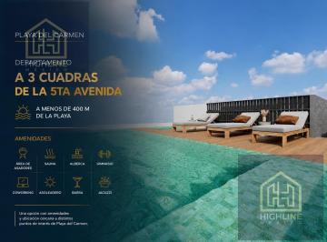 Departamento · 40m² · 1 Recámara · 1 Estacionamiento · Departamento de 1 Recámara en Playa del Carmen a 400 m del Mar| a 3 Calles de 5ta Av| Rooftop