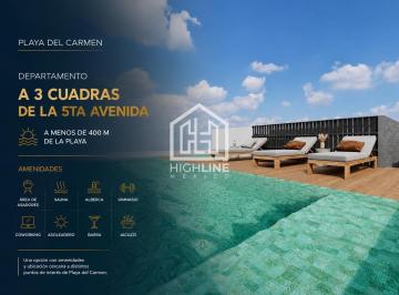 Departamento · 40m² · 1 Recámara · 1 Estacionamiento · Departamento de 1 Recámara en Playa del Carmen a 400 m del Mar| a 3 Calles de 5ta Av| Rooftop