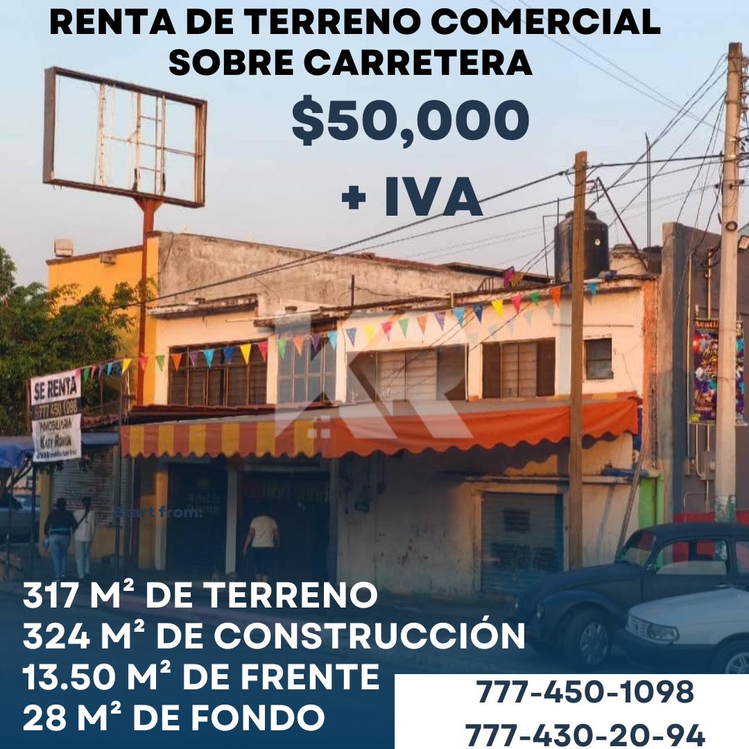 Terreno de 317 m&sup2; en Renta en Temixco