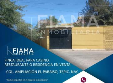Quinta de 2 habitaciones, Tepic · Finca Ideal Para Casino, Restaurante o Residencia, Col. Ampl. El Paraiso, Tepic, Nay.