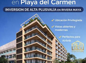 Departamento · 33m² · 1 Recámara · 1 Estacionamiento · Invierte en Departamento en Playa del Carmen, Alberca, Gym