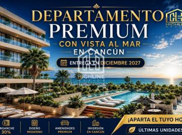 Departamento · 96m² · 2 Recámaras · 1 Estacionamiento · Departamentos de Lujo en Cancún con Vista Al Caribe