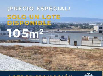 Terreno / Lote · 105m² · Venta de Lote en Fraccionamiento, Tulancingo, Aplica Infonavit