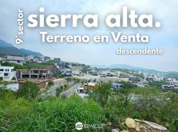 Terreno / Lote · 1080m² · Terreno Descendente en Venta Sierra Alta 9o Sector