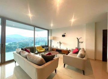 Estancia con ventanal de piso a techo · Departamento en Venta, San Miguel Kristal Tower, 3 Recámaras