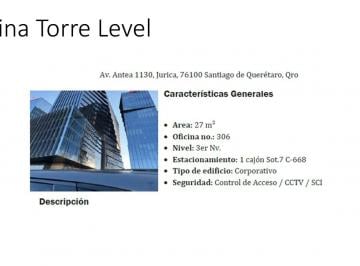 Oficina , Querétaro · Oficina en Torre Level Querétaro