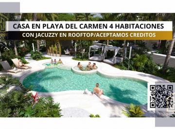Casa · 192m² · 4 Recámaras · Venta de Casa en Playa del Carmen 4 Habitaciones y Casa Club