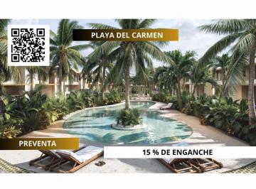 Casa · 130m² · 3 Recámaras · 2 Estacionamientos · Casa en Venta Playa del Carmen 3 Recámaras con Gimnasio y Padel 15% de Enganche