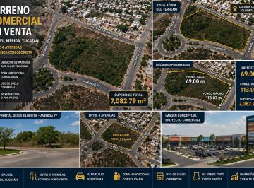Terreno comercial , Mérida · Terreno Comercial en Venta en Cd. Caucel, 7082 m², Entre 4 Avs y Glorieta.