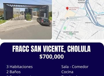 Casa de 3 habitaciones, San Pedro Cholula · Venta de Casa en Fracc San Vicente, Tlaxacalancingo, Puebla.