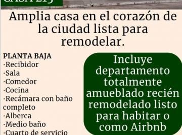Casa de 5 habitaciones, Campeche · Casa en Venta con Departamento Incluido — Centro Histórico de Campeche