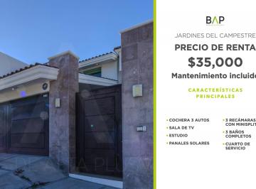 Casa de 3 habitaciones, León · Casa en Renta Ubicada en Jardines del Campestre.