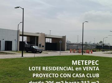 Terreno / Lote · 206m² · Terreno en Venta en Metepec Desde 206 m² / Escritura