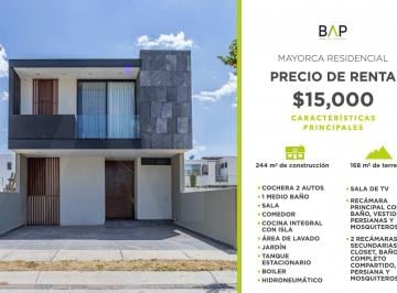 Casa de 3 habitaciones, León · Casa en Renta Ubicada en Fraccionamiento Mayorca Residencial.