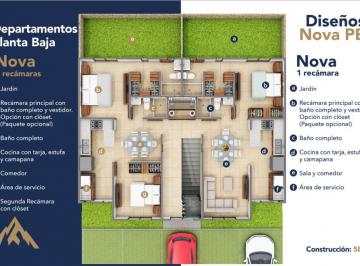 Departamento de 2 habitaciones, San Andrés Cholula · Departamentos en Preventa – Residencial Aspen, Lomas de Angelopolis III.