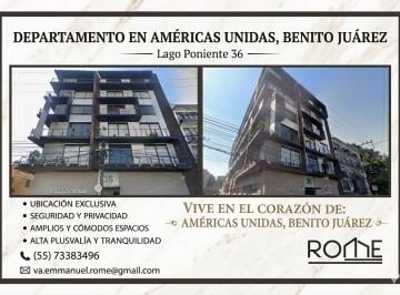 Departamento de 3 habitaciones, Benito Juárez · Departamento en Venta en Américas Unidas a Pasos del Metro Nativitas y Calz. de Tlalpan