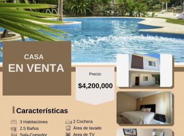 Casa en condominio de 3 habitaciones, Benito Juárez · Casa en Venta – Paseo de La Selva