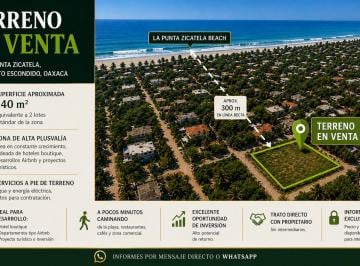 Terreno / Lote , Santa María Colotepec · Terreno Premium Para Desarrollo – La Punta Zicatela