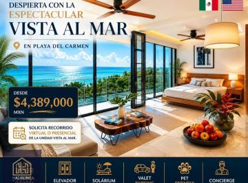 Departamento · 44m² · 1 Recámara · 2 Estacionamientos · Departamentos con Vista Al Mar en Venta Playa del Carmen