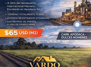 Terreno industrial · 554000m² · Terreno Industrial en Venta - (Carr. Apodaca - Dulces Nombres)