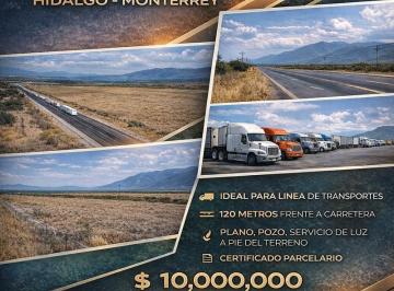 Terreno / Lote · 270000m² · Terreno Comercial en Venta - 27 Hectáreas con 120 m Frente a Carretera Sabinas - Monterrey
