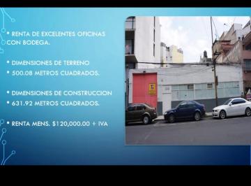 Oficina , Cuauhtémoc · Renta de Espaciosas Oficinas en Sup. 500 m² en La Col. Cuauhtémoc Cdmx $120,000frente a Galerías